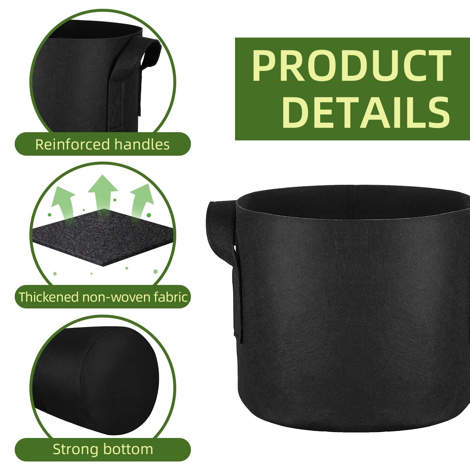 ReFeltidolom reinforced base stitching supporting heavy soil loads