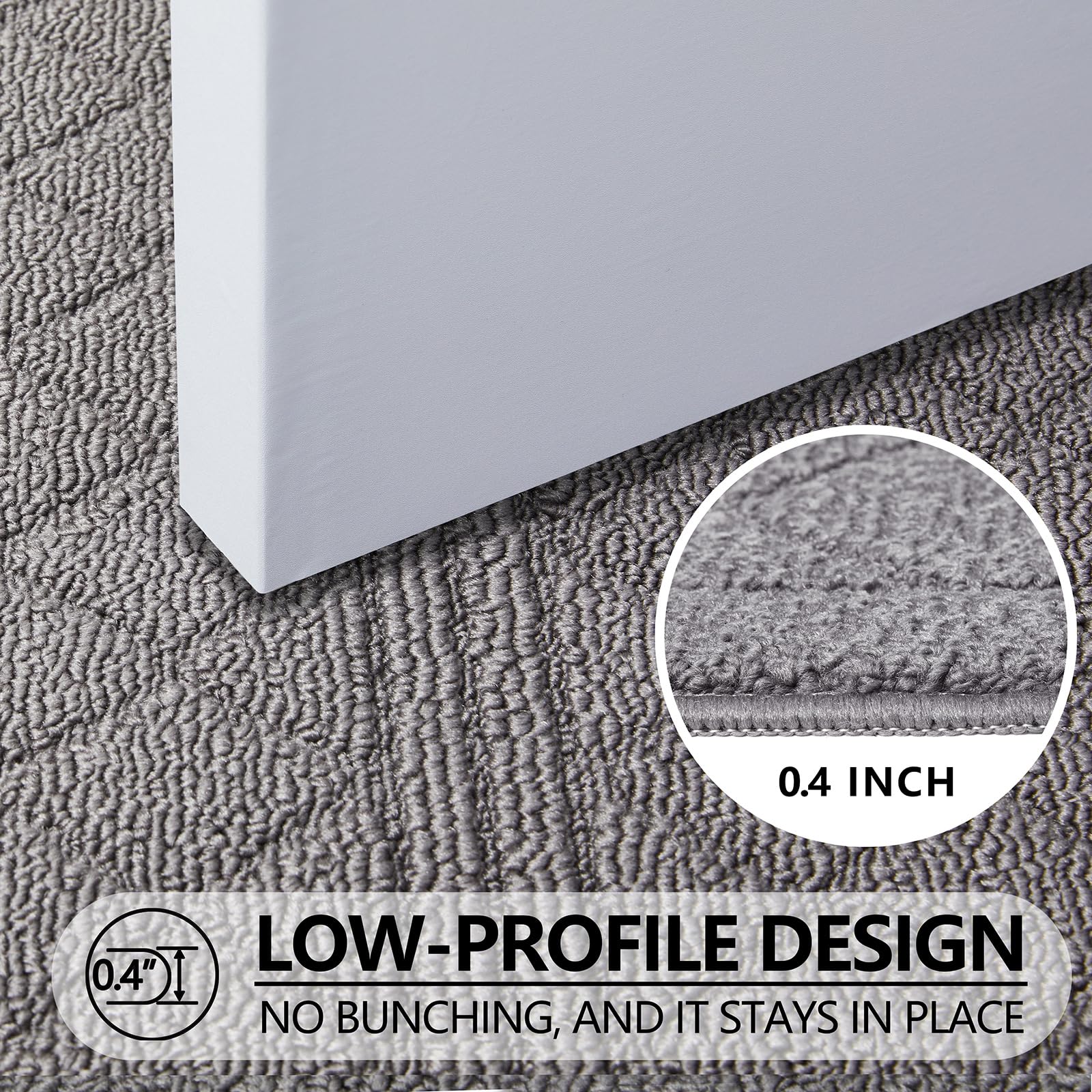 REFETONE low-profile mat under a door demonstrating smooth clearance