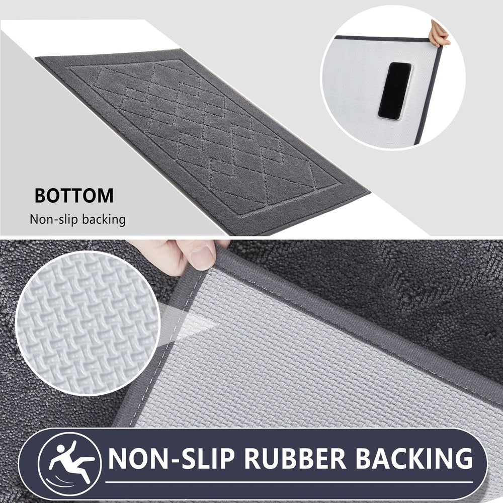 REFETONE mat in an entryway with shoes showing protection for floors