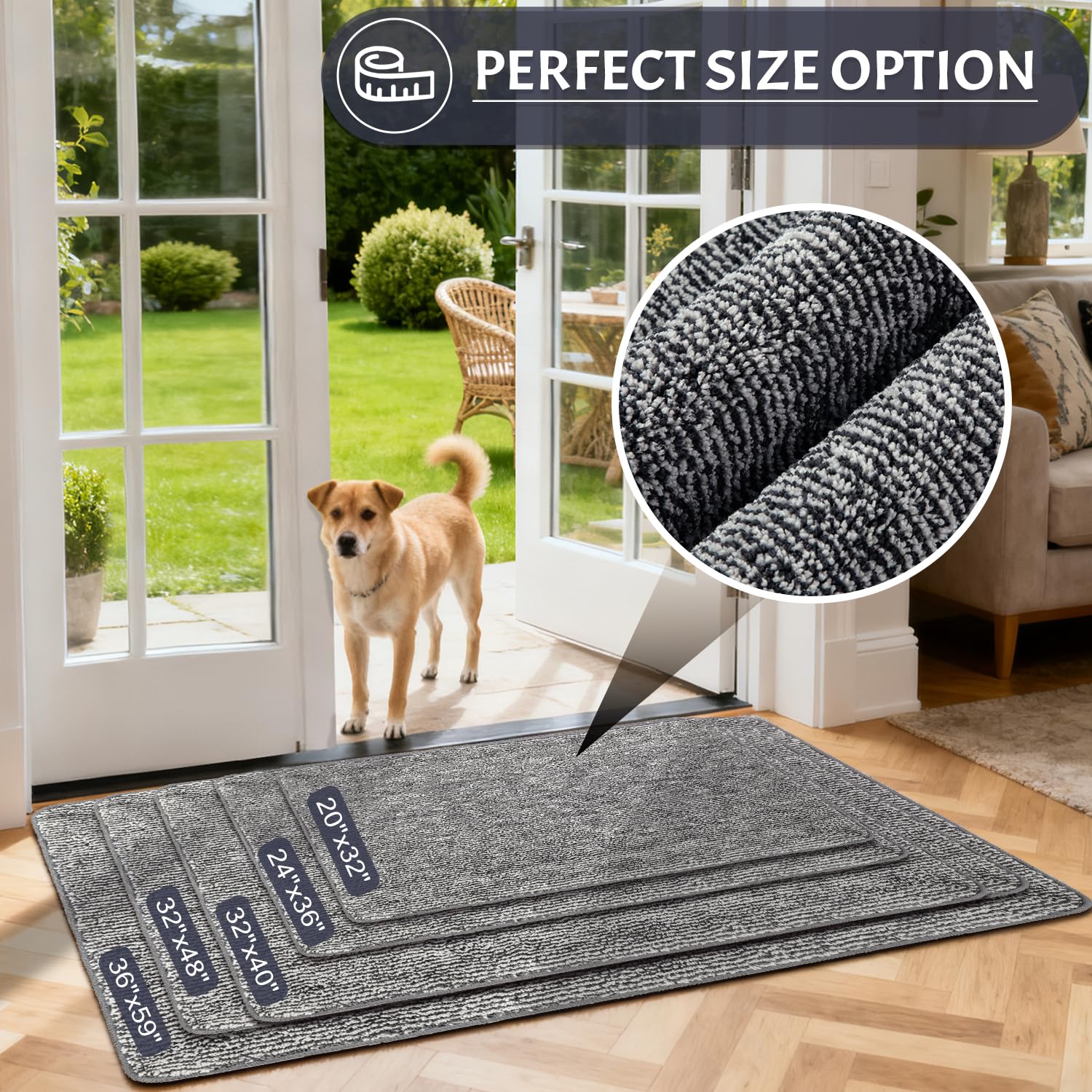REFETONE mat with foot for size scale and practical fit