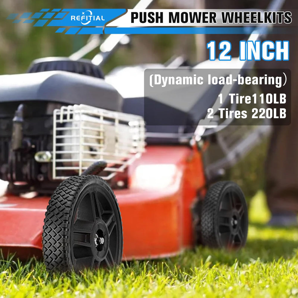Refitial wheel on a yard cart in outdoor setting, reliable terrain performance benefit