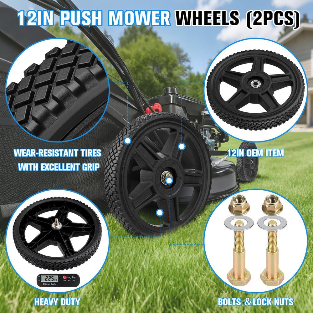 Refitial wheel mounted on a pressure washer frame, easy replacement benefit