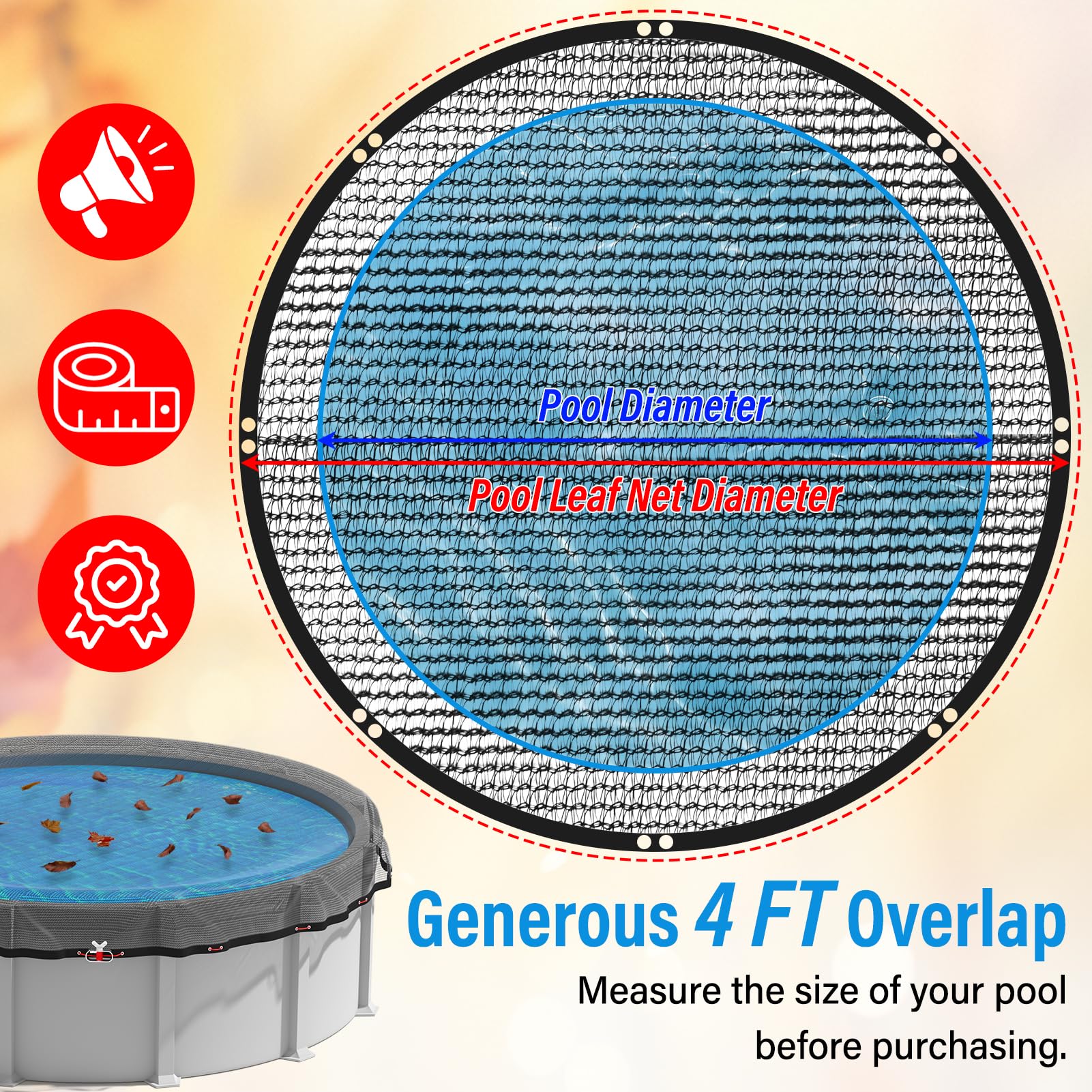 REGMICS close-up of 10cm PVC edge and reinforced grommets for secure fastening benefit