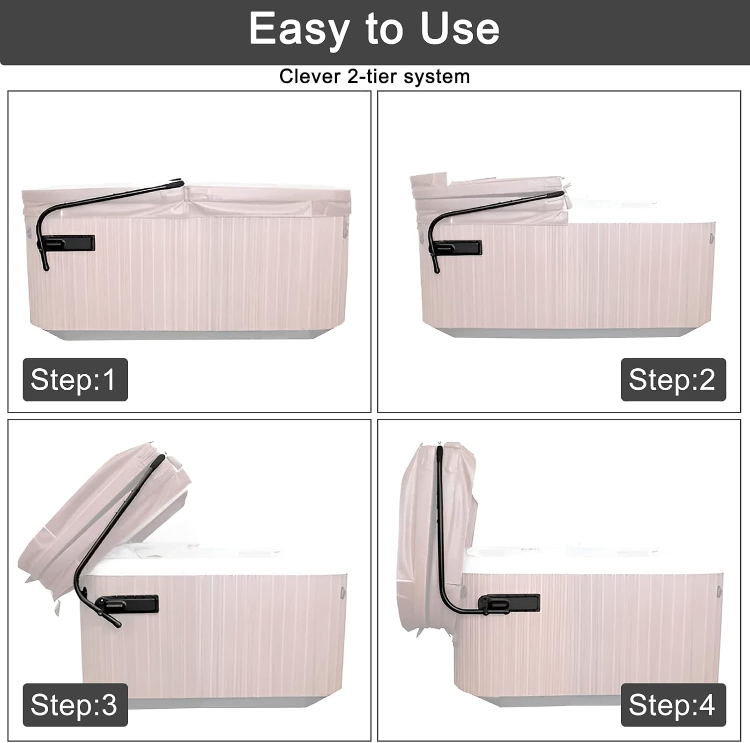 REGMICS three-hook towel rack shelf holding towels for convenient reach