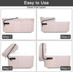 REGMICS three-hook towel rack shelf holding towels for convenient reach