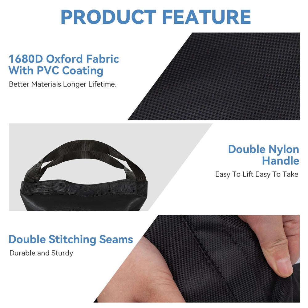 REHOYEE sand bags attached to canopy leg providing stable wind resistance