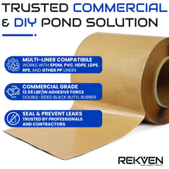 REKVEN prep sponge cleaning pond liner surface for stronger tape adhesion