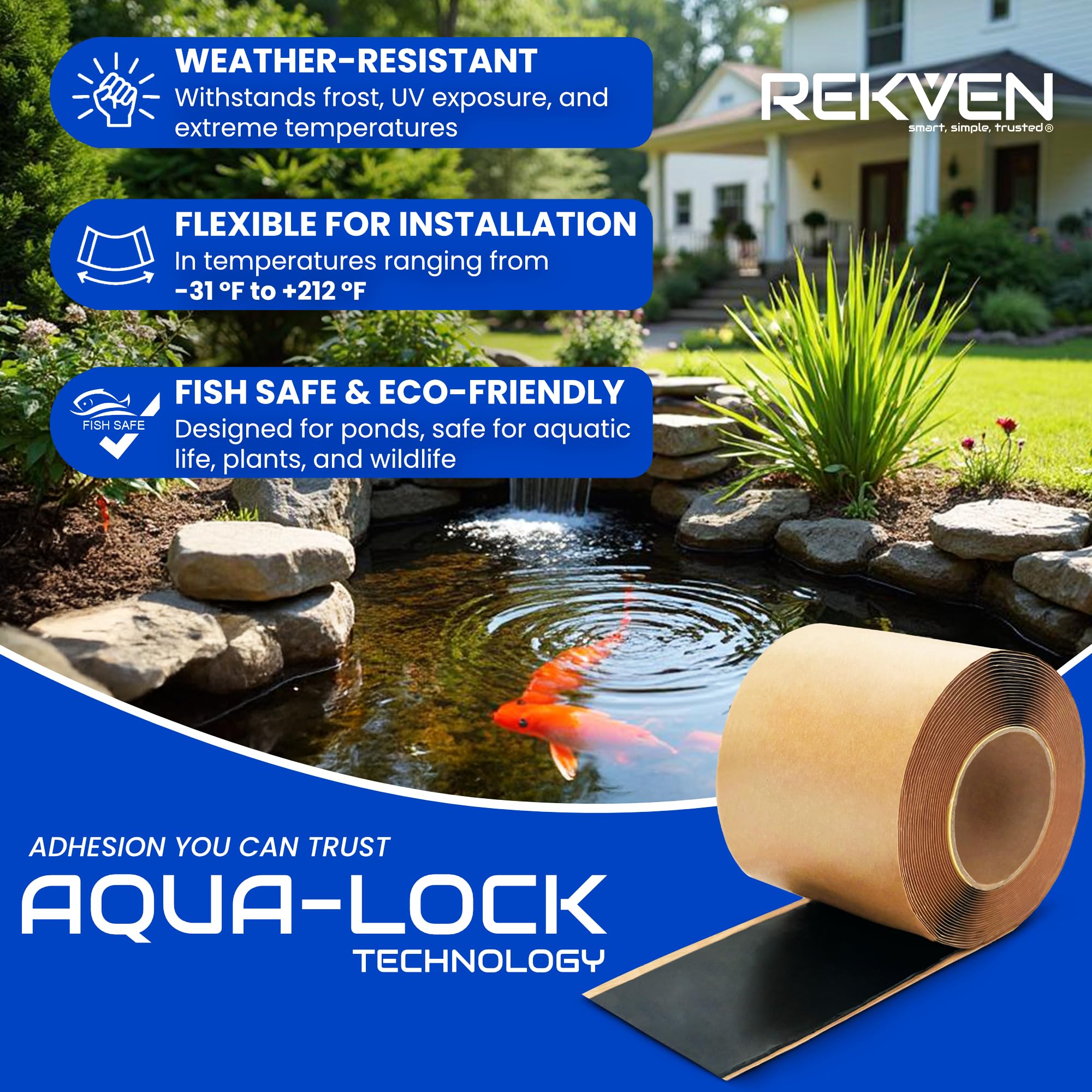 REKVEN roller and sponge included tools for easy surface prep and air removal