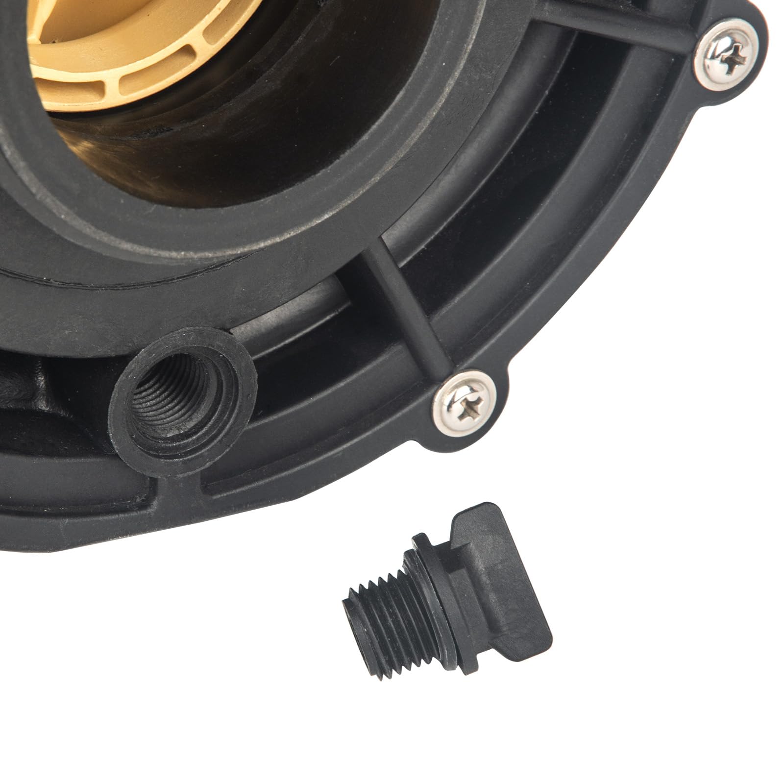 RELAAX WATER wet end installed on pump motor demonstrating easy replacement benefit