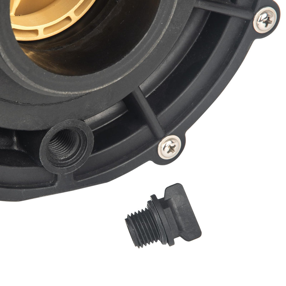 RELAAX WATER wet end installed on pump motor demonstrating easy replacement benefit