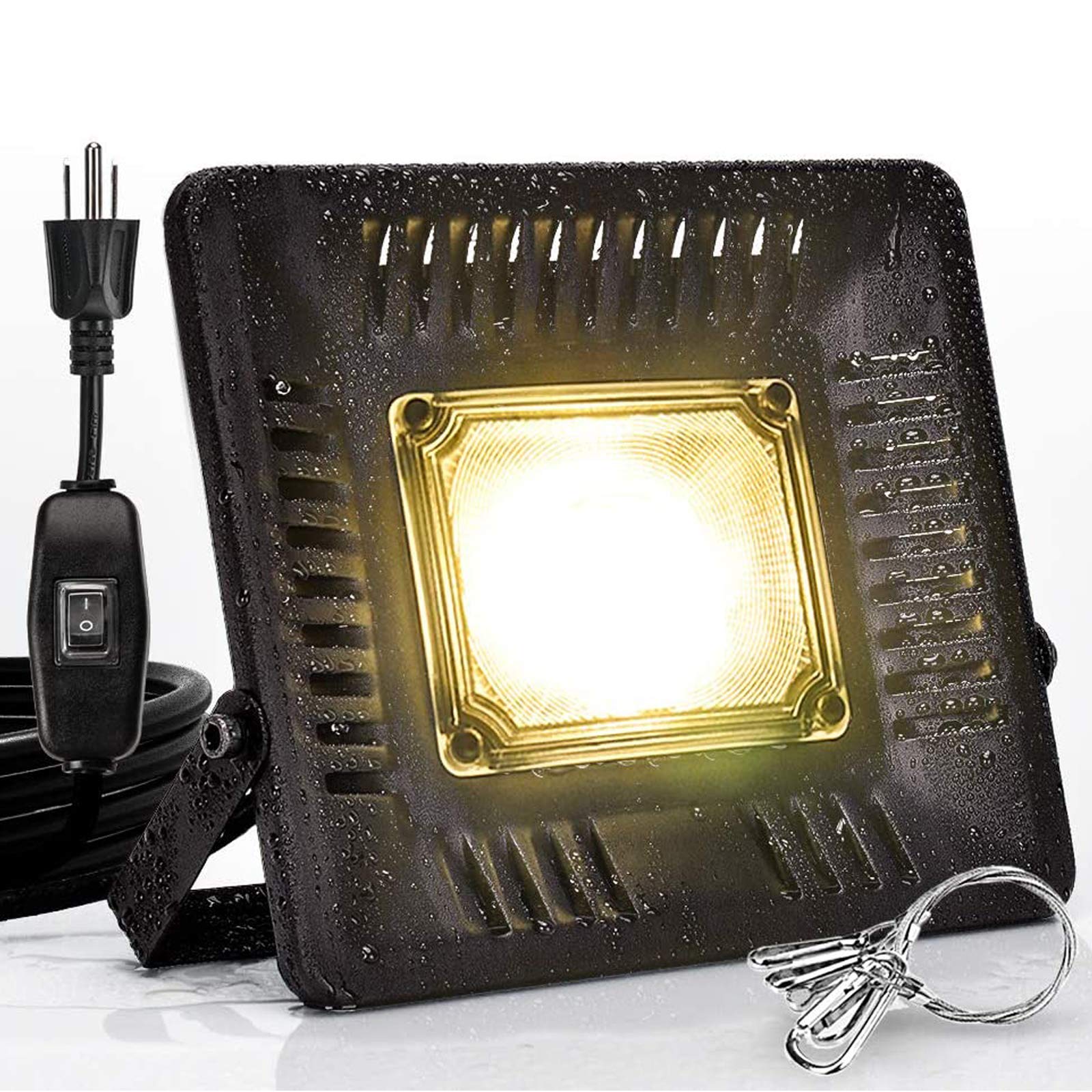 Relassy front view of outdoor grow light showing full-spectrum LEDs for healthier growth