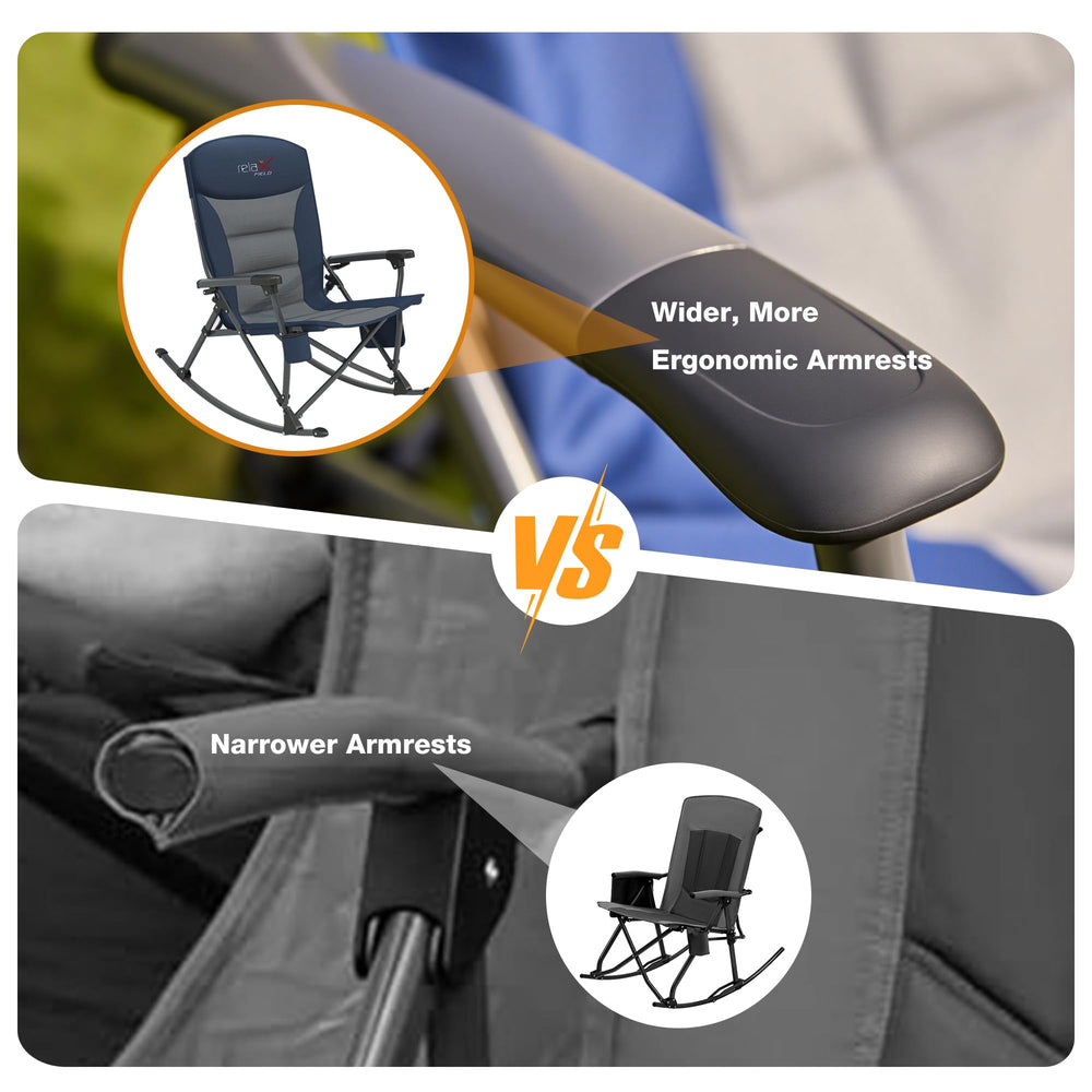 RELAX FIELD steel frame detail highlighting rust-resistant coating for longevity
