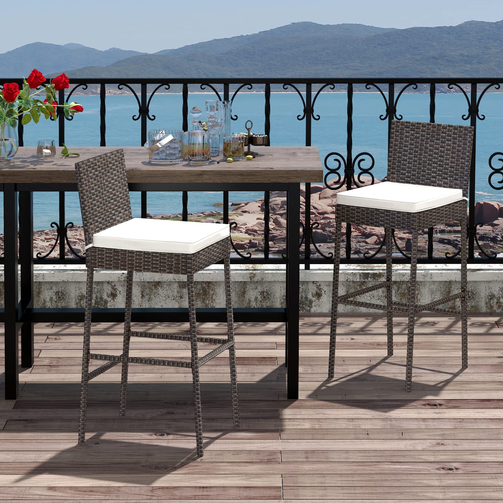 RELAX4LIFE cushions strapped to seat showing secure fit and anti-slip benefit