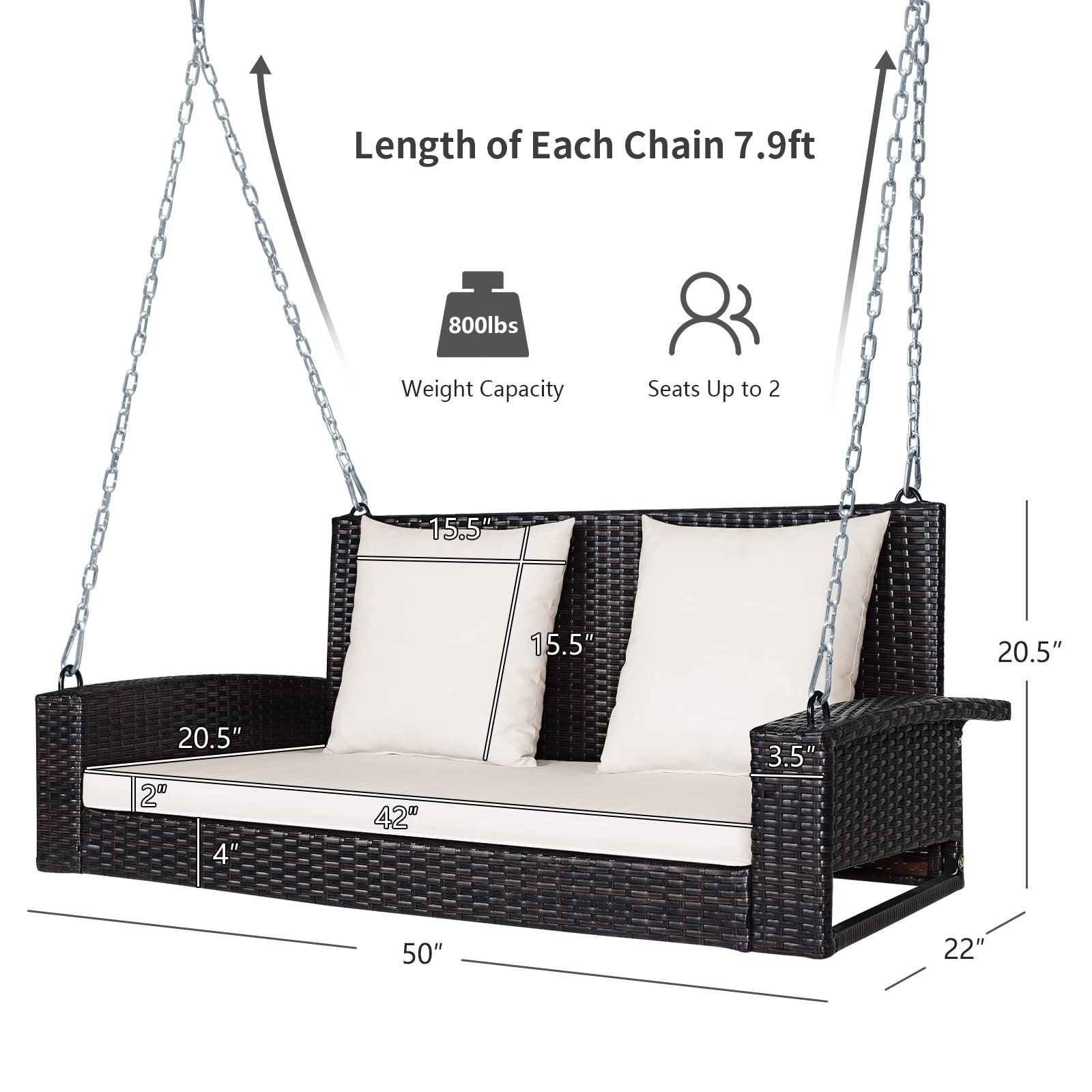 RELAX4LIFE lifestyle shot of swing in backyard showcasing relaxed outdoor comfort