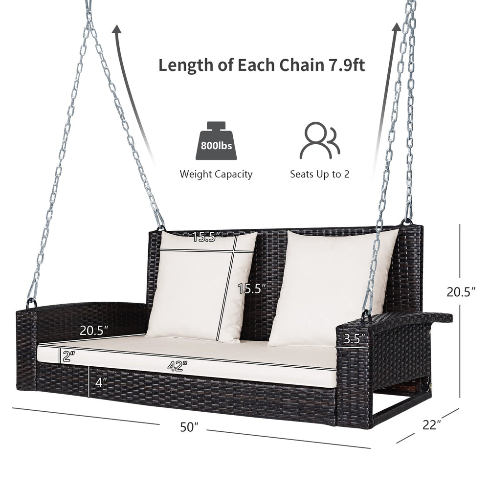 RELAX4LIFE lifestyle shot of swing in backyard showcasing relaxed outdoor comfort