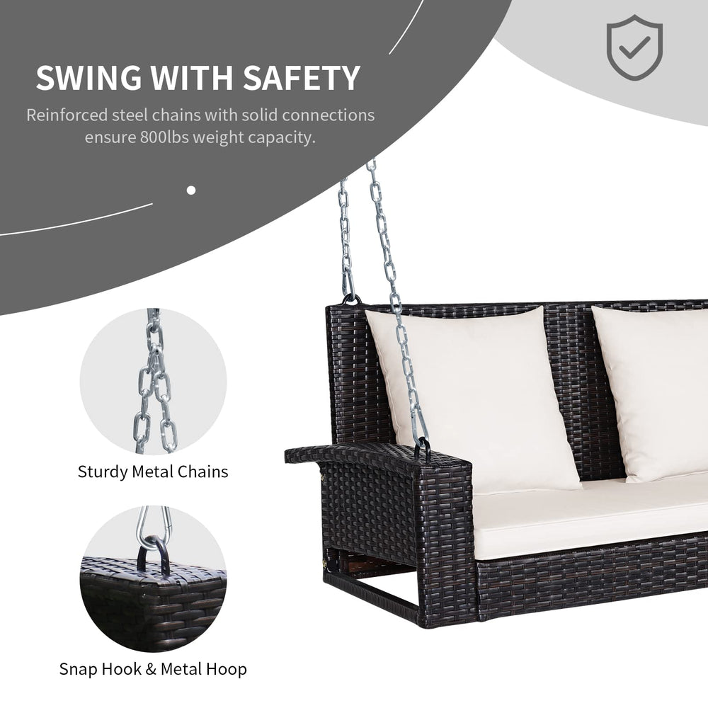 RELAX4LIFE scale view with two adults illustrating the 50 inch seating capacity