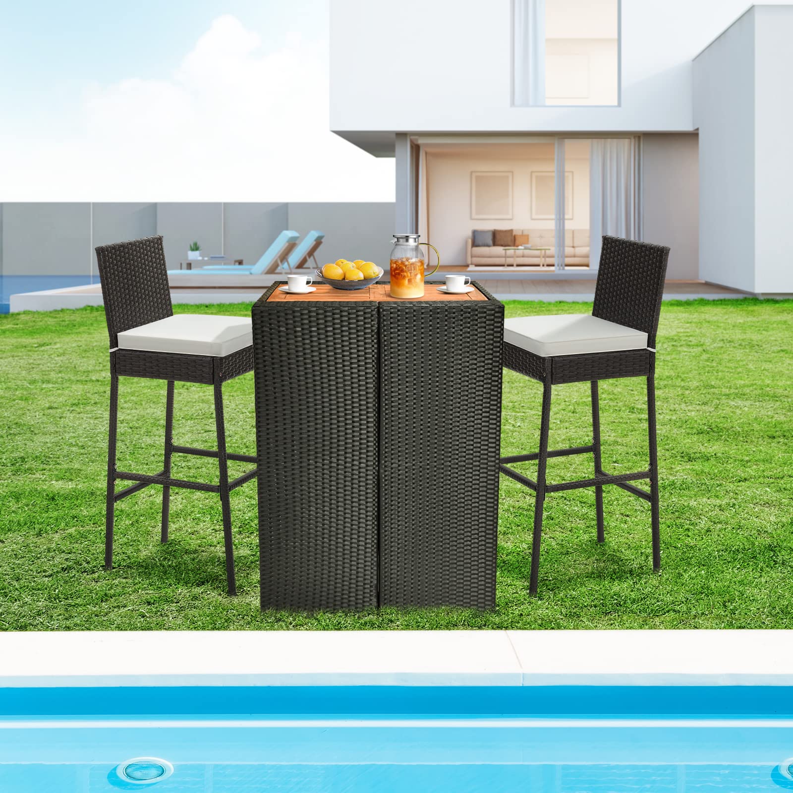 RELAX4LIFE stools with storage view showing compact footprint for easy storage