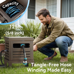 Relhost detailed shot of manual crank handle offering easy winding leverage