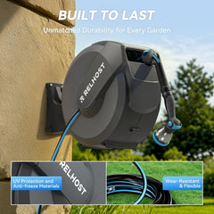 Relhost 10-pattern nozzle in hand showing spray versatility for tasks