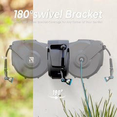 Relhost side view of 180° swivel bracket enabling flexible reach around corners