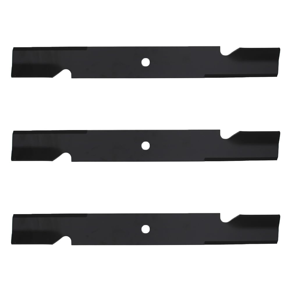 Reliable Aftermarket Parts front packaging showing three replacement mower blades for fast replacement