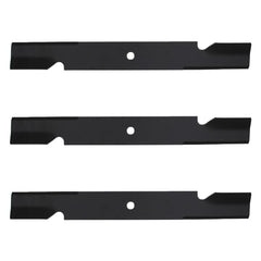 Reliable Aftermarket Parts front packaging showing three replacement mower blades for fast replacement