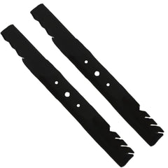 Reliable Aftermarket Parts front view of mulching blades showing fit and shape benefit