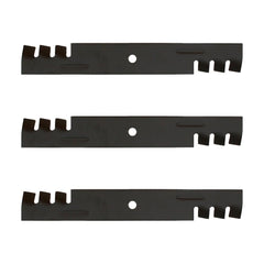 Reliable Aftermarket Parts blade next to measuring tape showing 17-7/8" length and 3" width for accurate fitment
