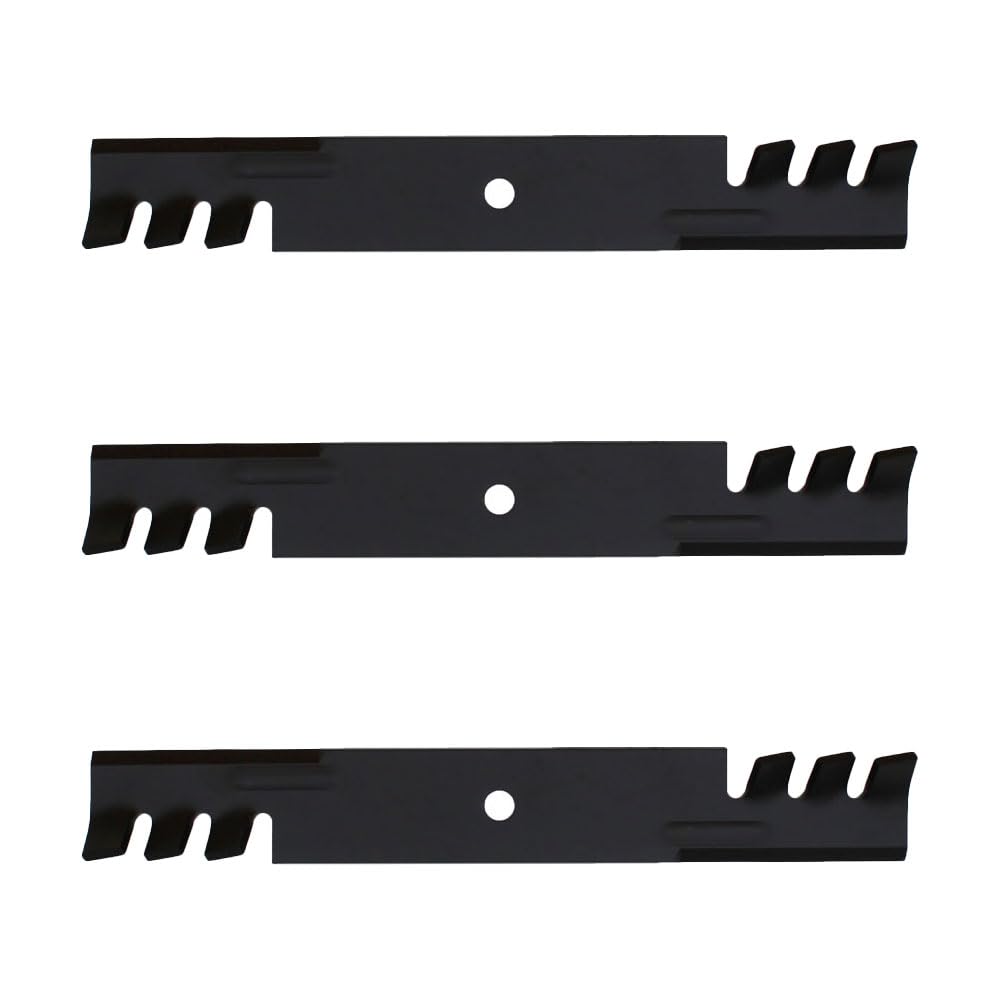 Reliable Aftermarket Parts front view of three Gator blades showing fit and finish, improving replacement confidence