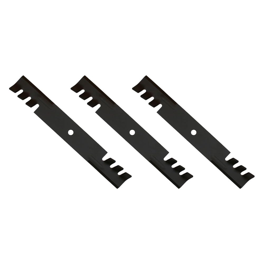Reliable Aftermarket Parts blades installed on a 52-inch mower deck, demonstrating proper fit and improved cut quality