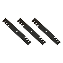 Reliable Aftermarket Parts blades installed on a 52-inch mower deck, demonstrating proper fit and improved cut quality
