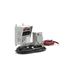 Reliance Controls transfer switch installed with generator showing quick emergency power benefit