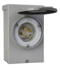 Reliance Controls PB30 front view showing weatherproof inlet and secure cover for outdoor use