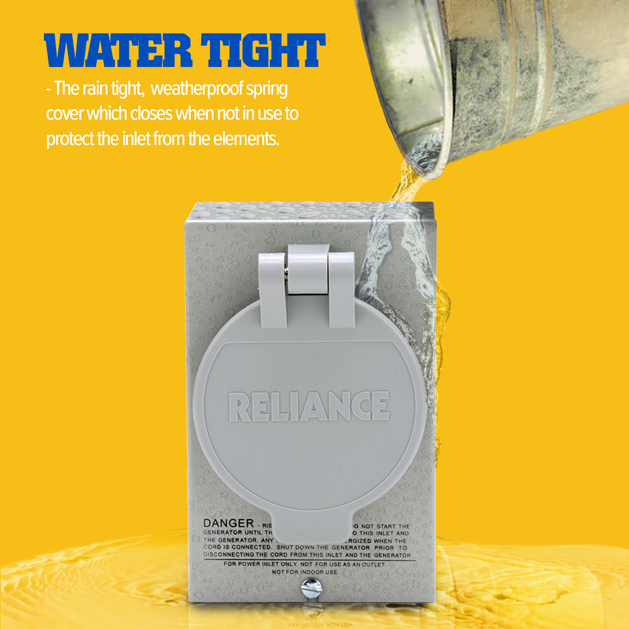 Reliance Controls PB30 mounted on house exterior to show scale and low‑profile installation benefit