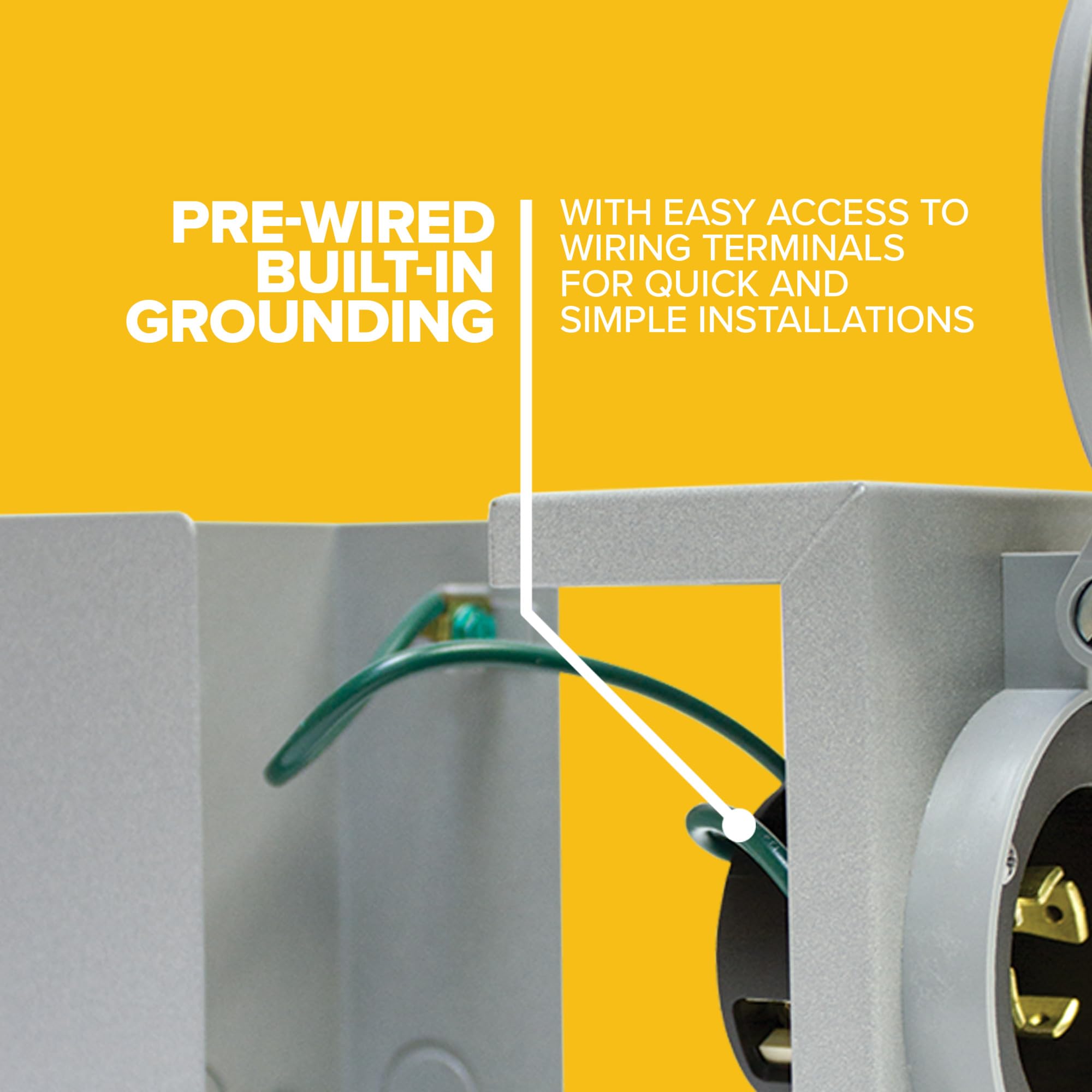 Reliance Controls PB50 side view of combination knockouts for flexible conduit and cable routing