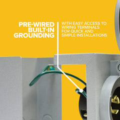 Reliance Controls PB50 side view of combination knockouts for flexible conduit and cable routing
