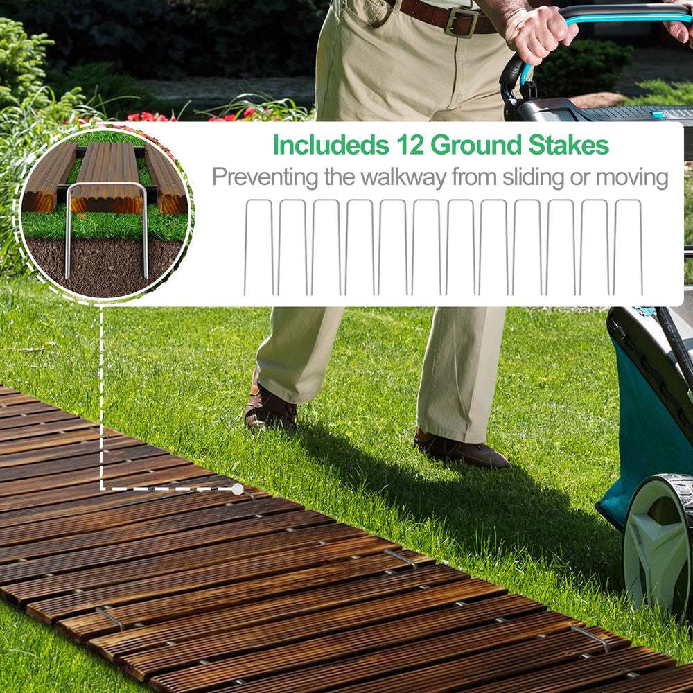 RELIANCER wooden mat across sand creating stable beach access for guests