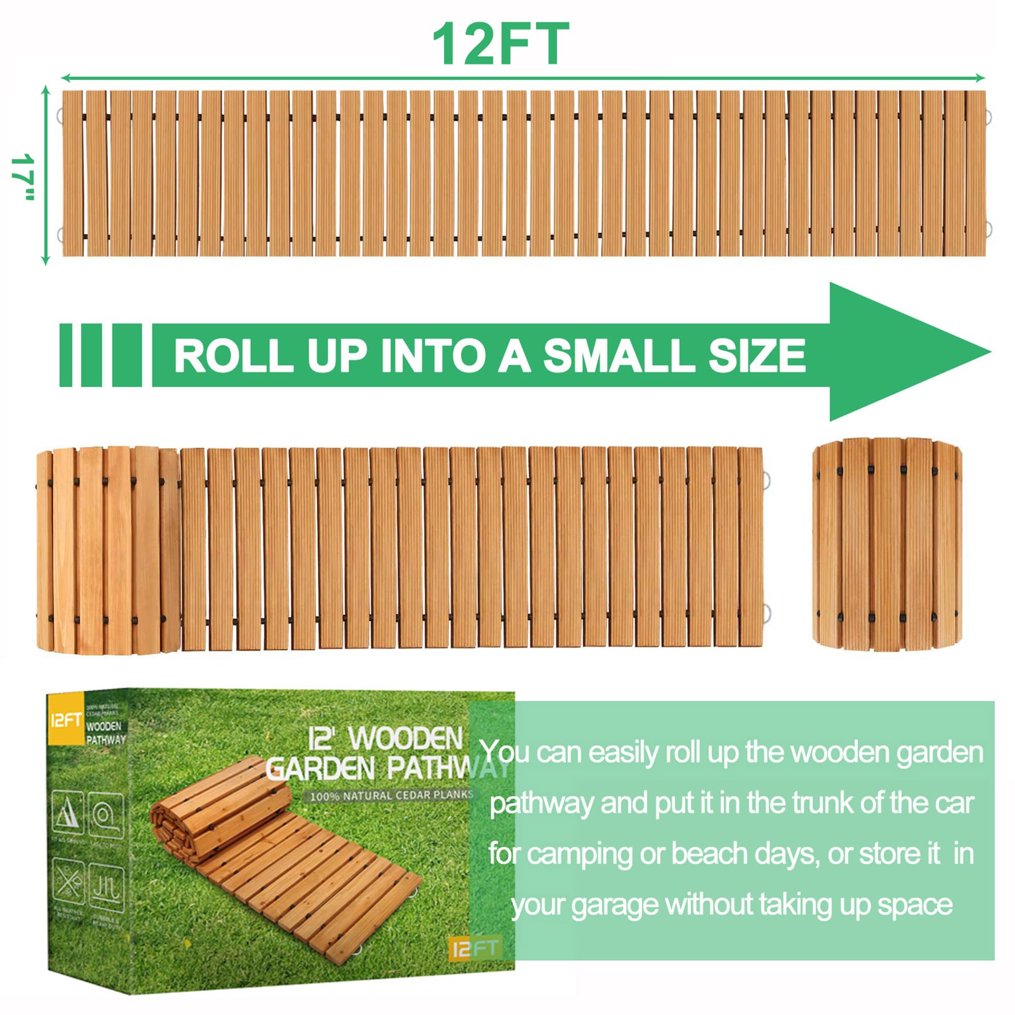 RELIANCER close-up of cedar slats texture for slip resistance and durability