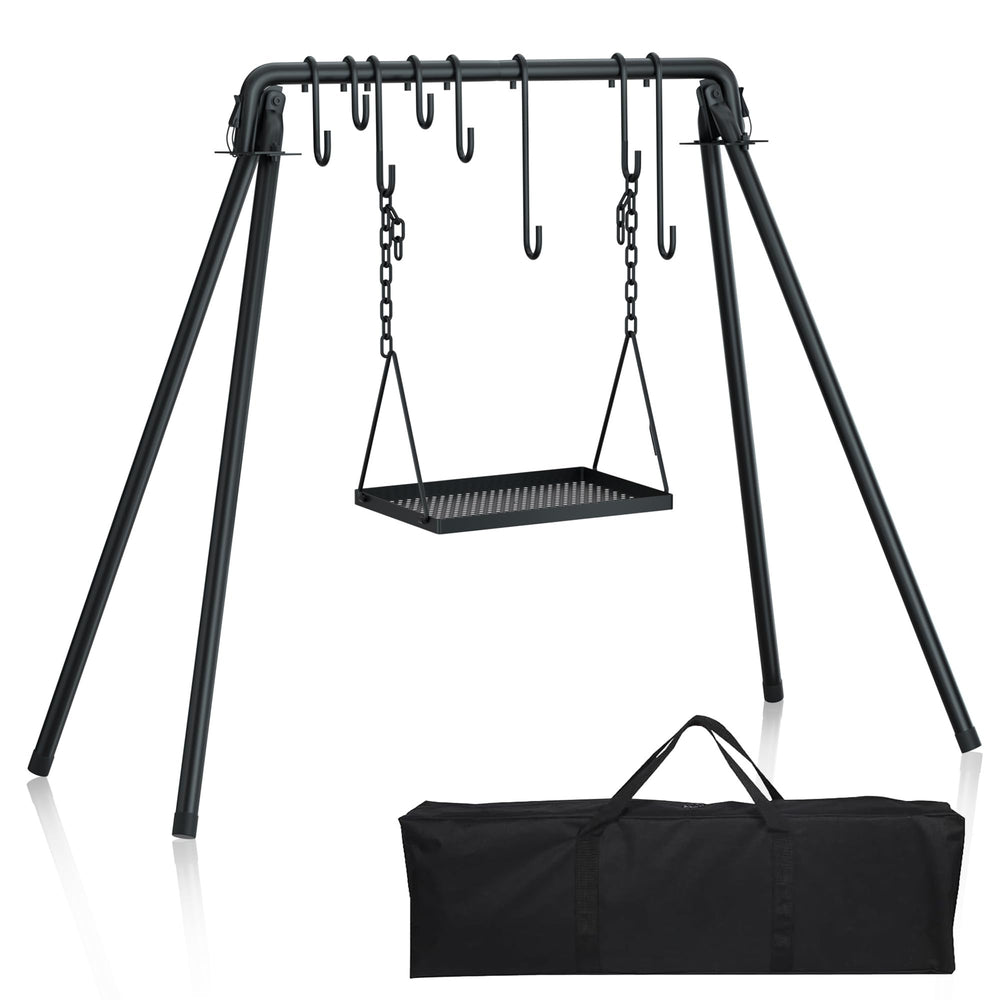RELIANCER front assembled grill showing sturdy A-frame stability and easy setup
