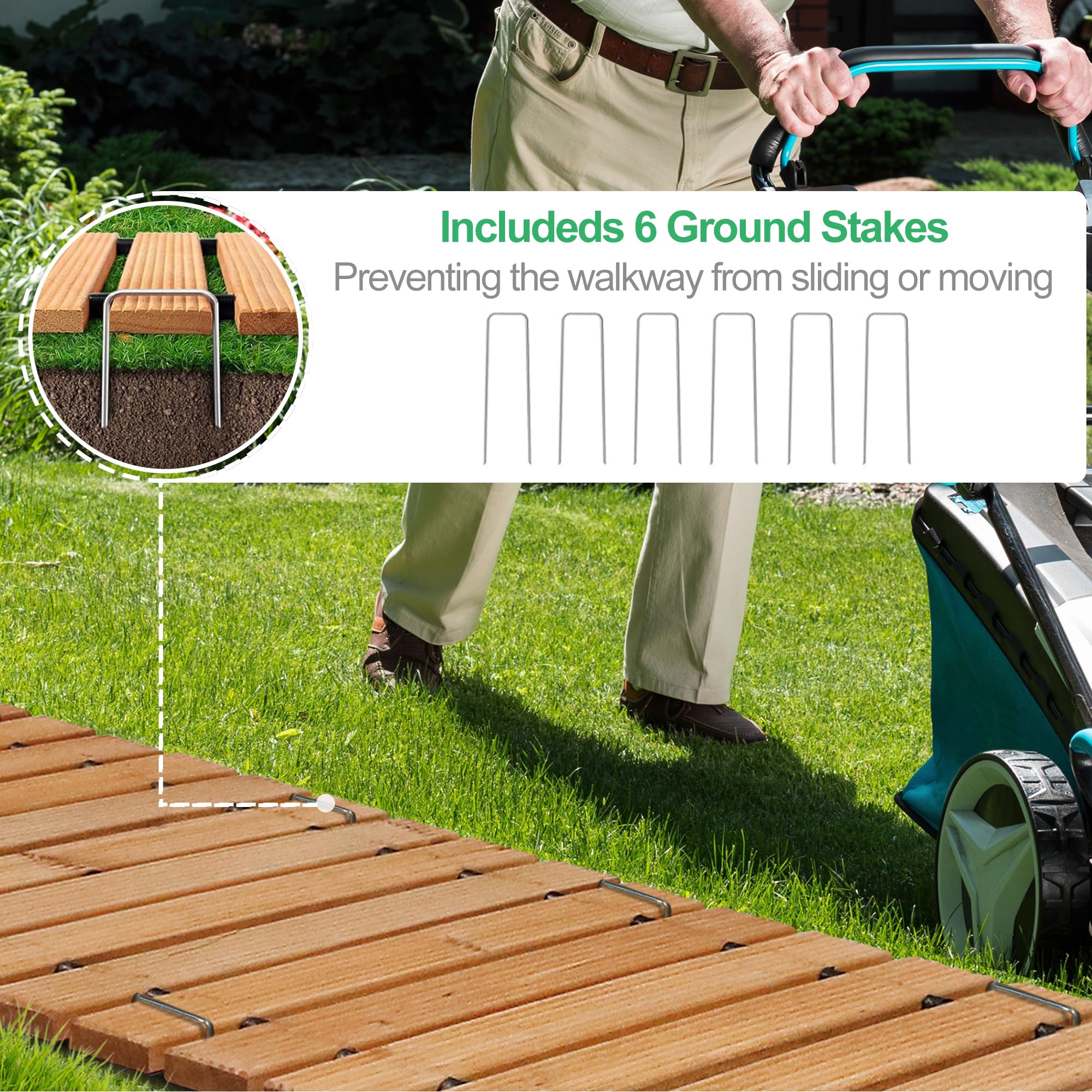 RELIANCER staked anchoring in sand for secure beach or soft-ground use