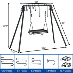 RELIANCER close-up of the swinging tray highlighting even cooking surface durability