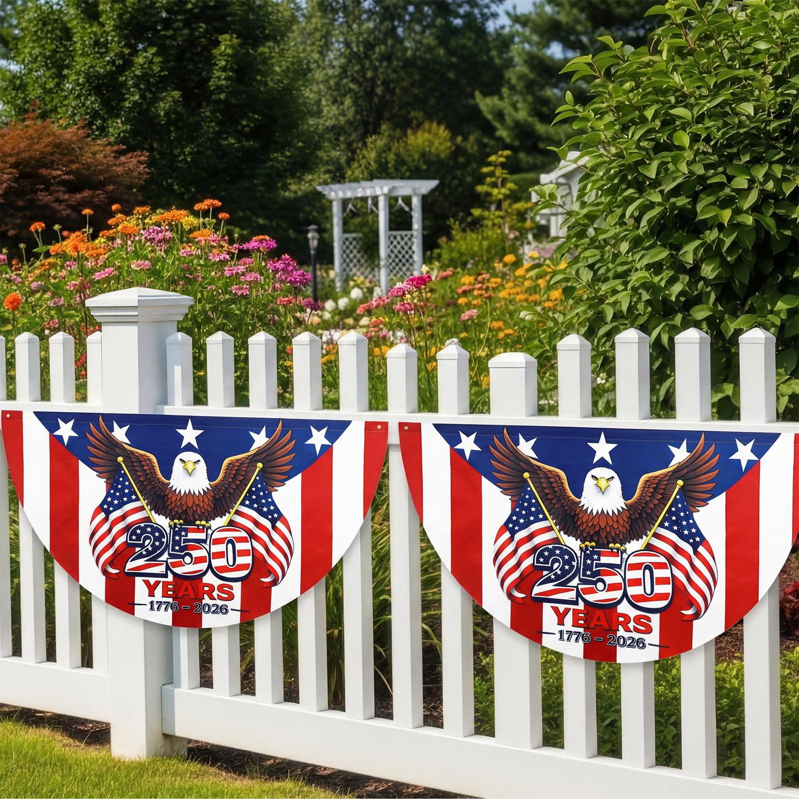 Remagr flag on porch sized 3x6 ft demonstrating proper scale and curb appeal