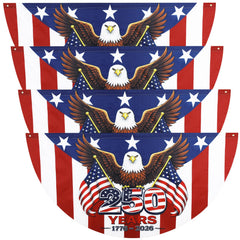 Remagr front view of 250th anniversary flag pack showing bold patriotic design and easy display