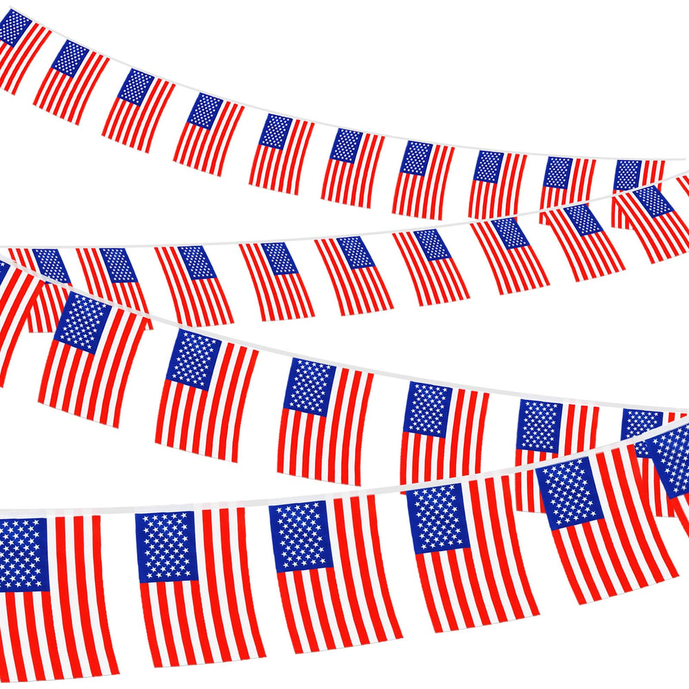 Remagr front view of full 200 ft banner for instant patriotic impact