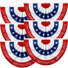 Remagr front view pleated fan flag shows bold patriotic impact and curb appeal