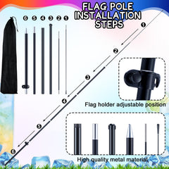 Remagr assembled feather flag outside a shop attracting passerby attention