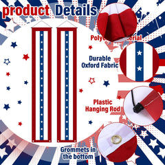 Remagr pleated fan detail showing crisp folds and patriotic styling for visual impact