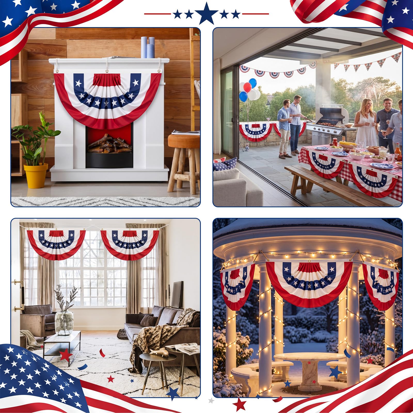 Remagr small 1.5x3 ft flag in window, provides compact patriotic decoration