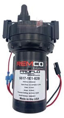 Remco pump 14 AWG wire leads with SAE two-pin connector for easy 12V hookup and low heat