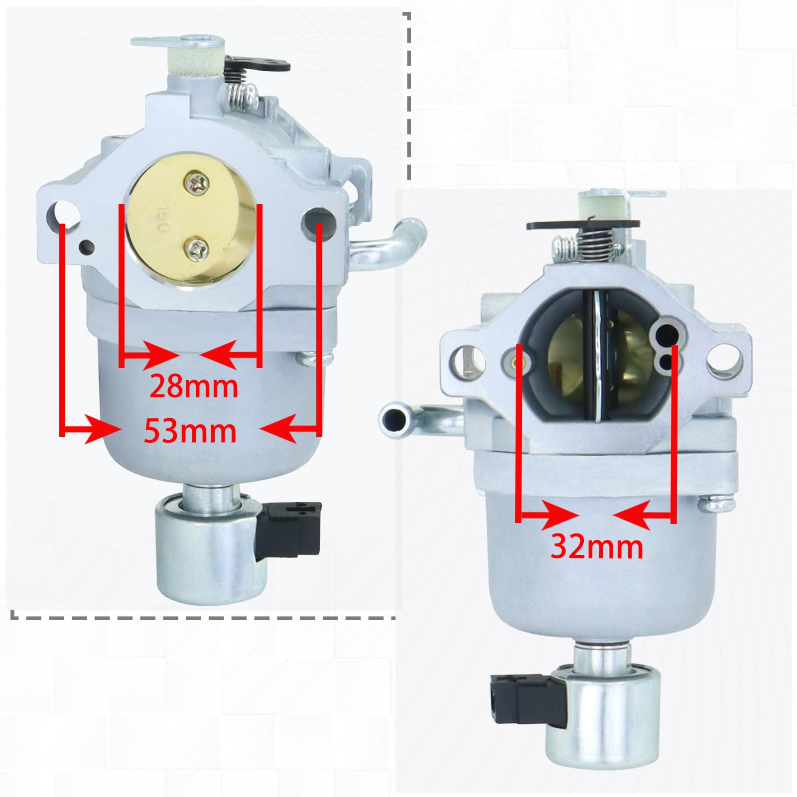 REMEDART close-up of carburetor jets and throttle for accurate fit verification